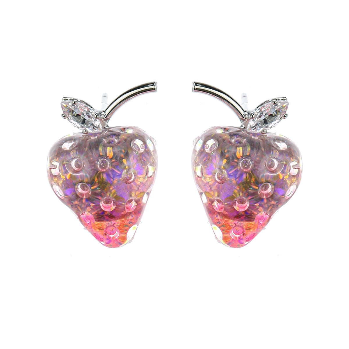 Strawberry Jelly Sweet Cute Girly Temperamental Hipster Stud Earrings