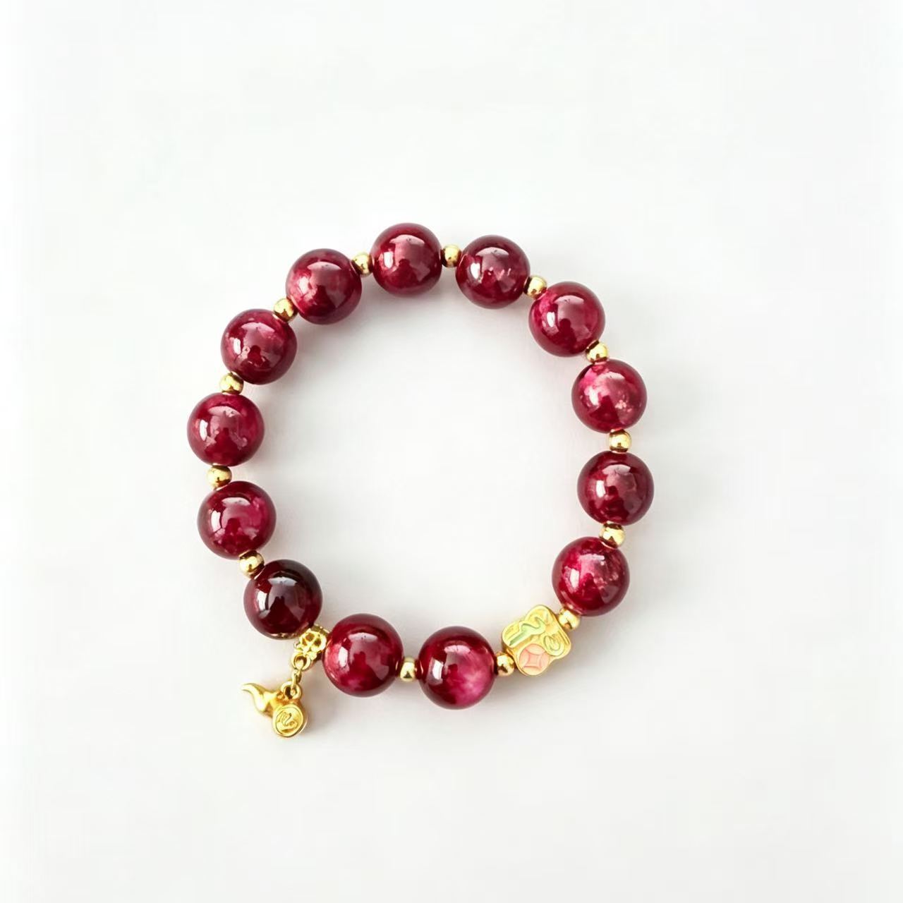 Women's & Men's Chinese Style Fu Lu Ethnic Advanced Gourd Character Live Broadcast Bracelet