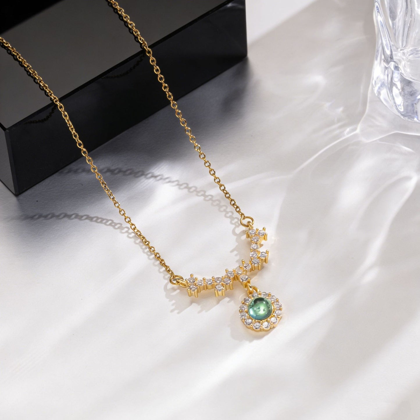Style Blue Water Angel Tears Female Fashion Design Sense Clavicle Necklace