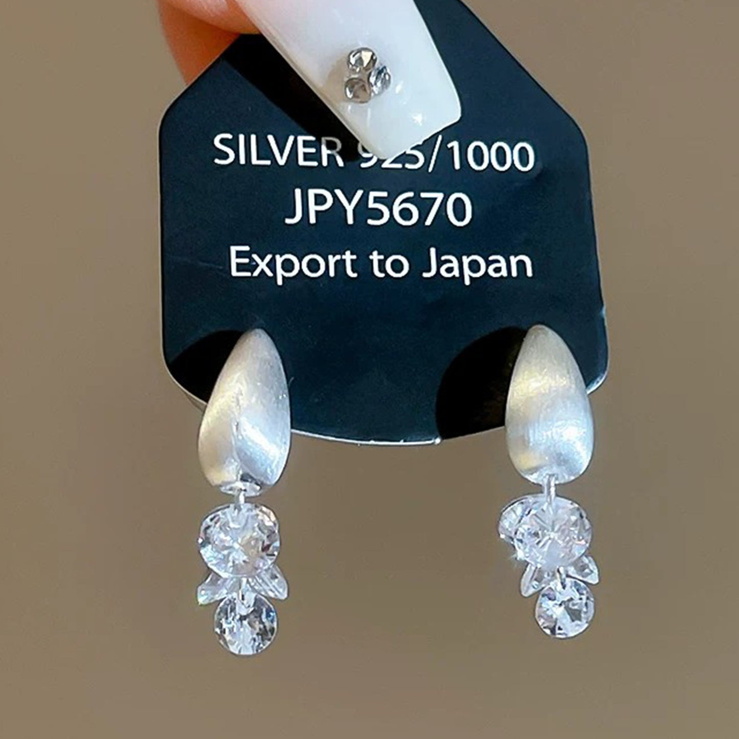 Women's Luxury Water Drop Zircon Tassel Beautiful Unique High-grade Earrings