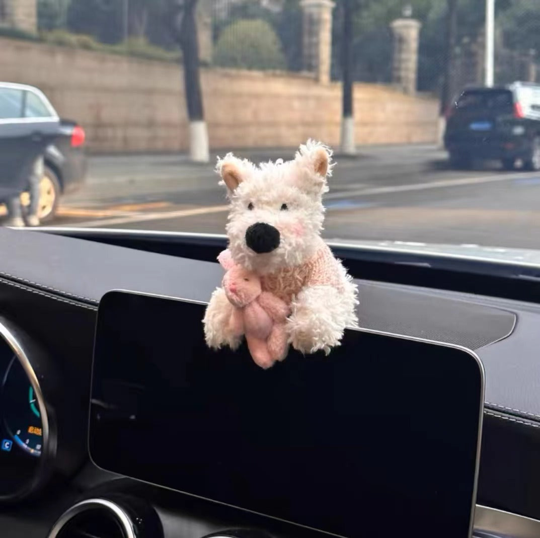Highland Scrawled Puppy Plush Doll Backpack Cute Hanging Ornaments