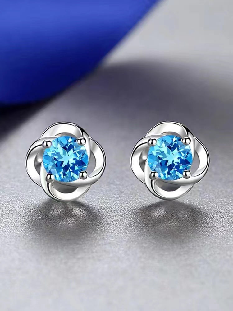Leaf Clover Ear Female Graceful Personality Simple Stud Earrings