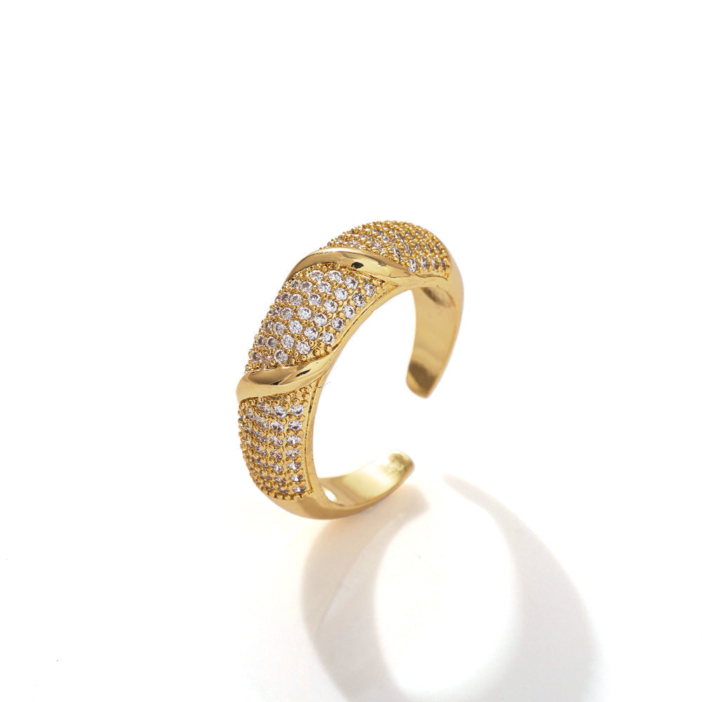 Diamond Open Light Luxury Minority Design Ring