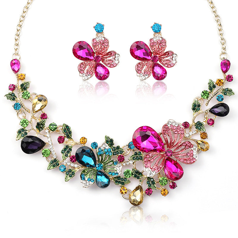 Women's Light Luxury Gorgeous Bridal Painted Oil Necklaces
