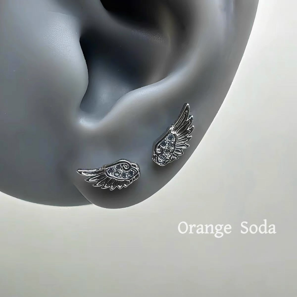 Women's Style Purple Wings Ear Bone Titanium Steel Earrings