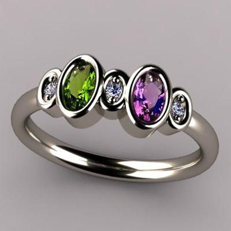 Inlaid Zircon Fresh Sweet Korean Style Rings