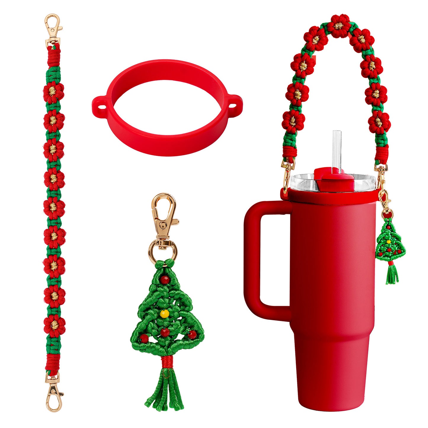 Women's Water Cup Lanyard Rope Handle Hand-woven Hanging Ornaments
