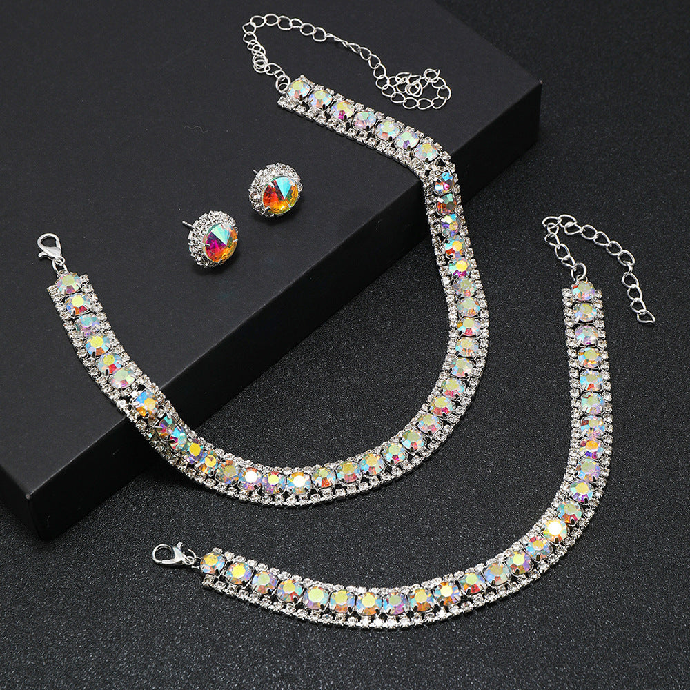 Women's Light Luxury Temperament Grandmother Lu Color For Jewelry Set