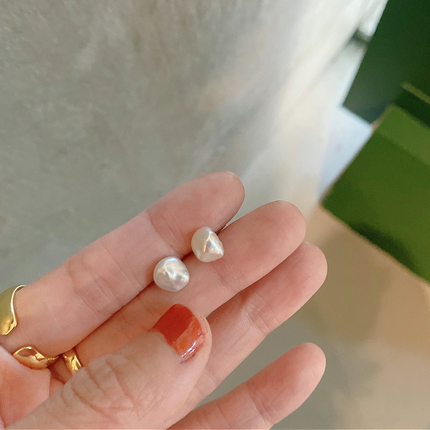 Freshwater Baroque Pearl Simple Temperamental Daily Before Rings