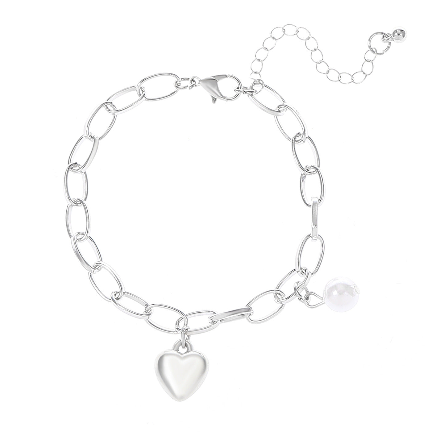 Fashion Three-dimensional Love Pearl Korean College Heart Bracelets