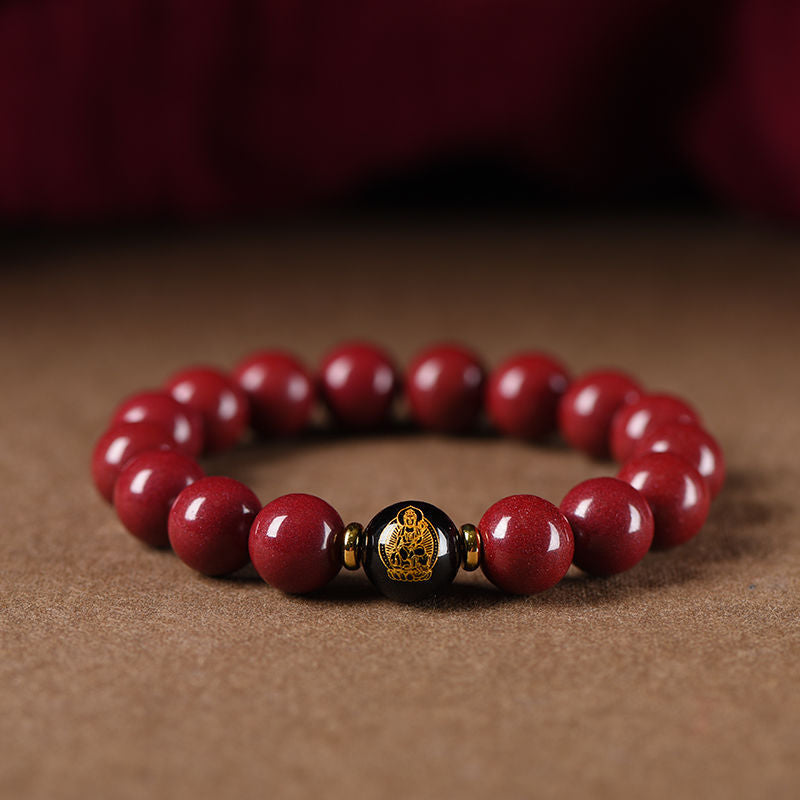 Ore Cinnabar Female Birth Buddha Lucky Bracelets