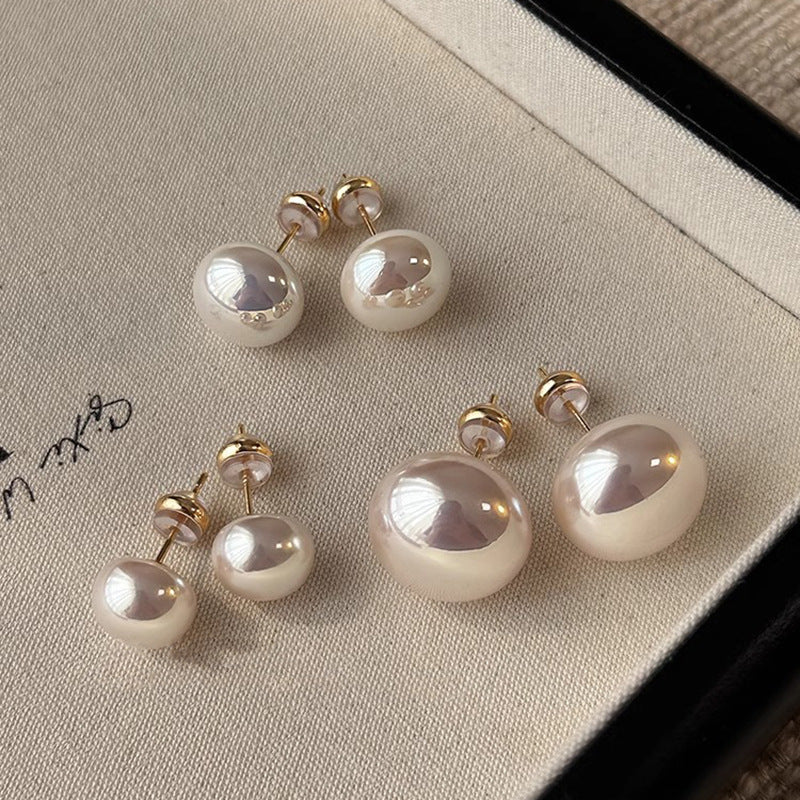 Light Milky White Pearl Female Sterling Sier Rings
