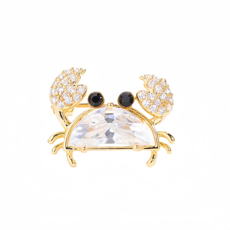 Summer Vacation Style Exquisite Inlaid Stone Blue Brooches