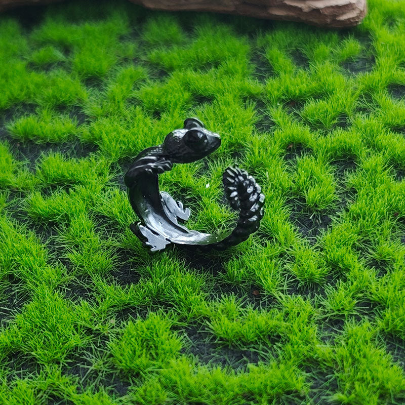 Vintage Green Lizard Open Novelty Cute Fashion Ring
