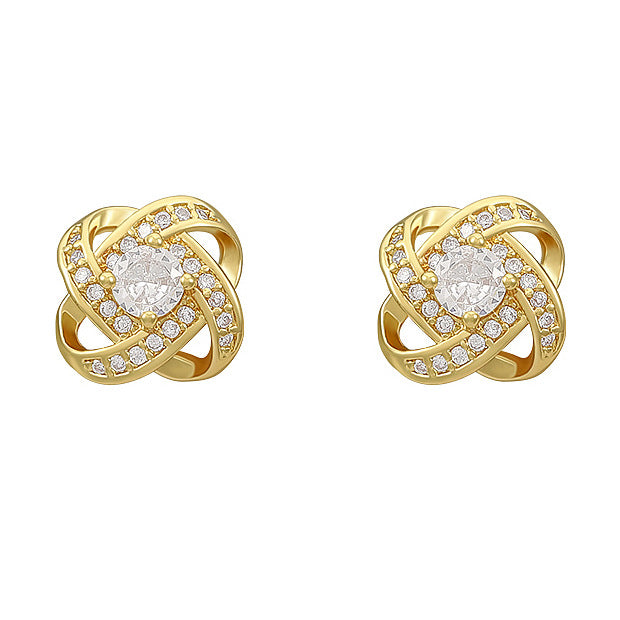 Quality Sier Korean Style Simple Light Stud Earrings