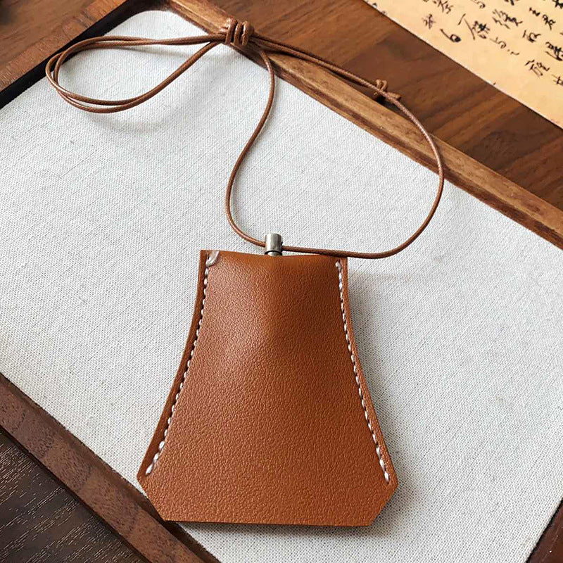 Style Long Leather Pull Key Case Necklaces