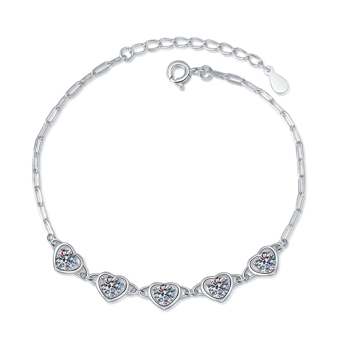 Women's Moissanite Sterling Sier For Korean Bracelets