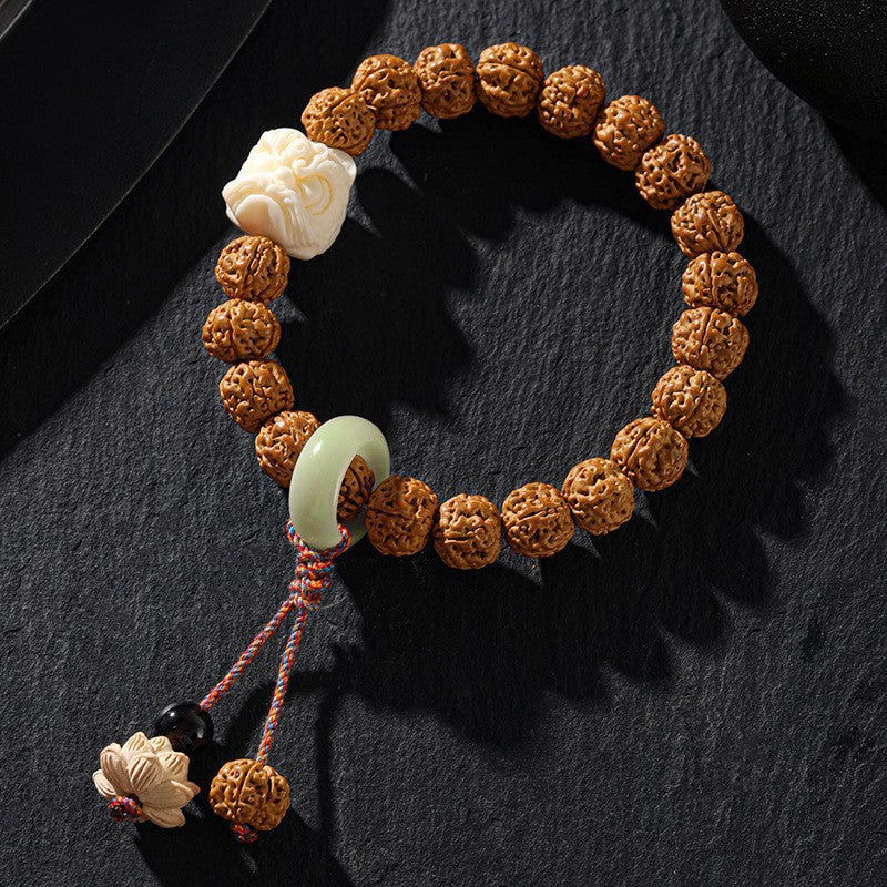 Men's Rosary Hand Toy High Oil Density Straight Cut Vajra Live Bracelet