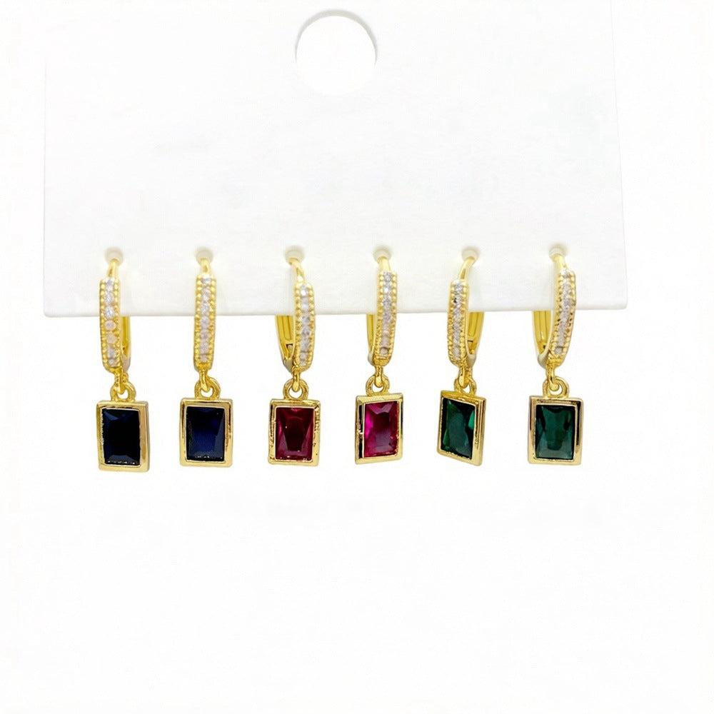 Ear Clip Three Pairs Copper Plated Real Earrings