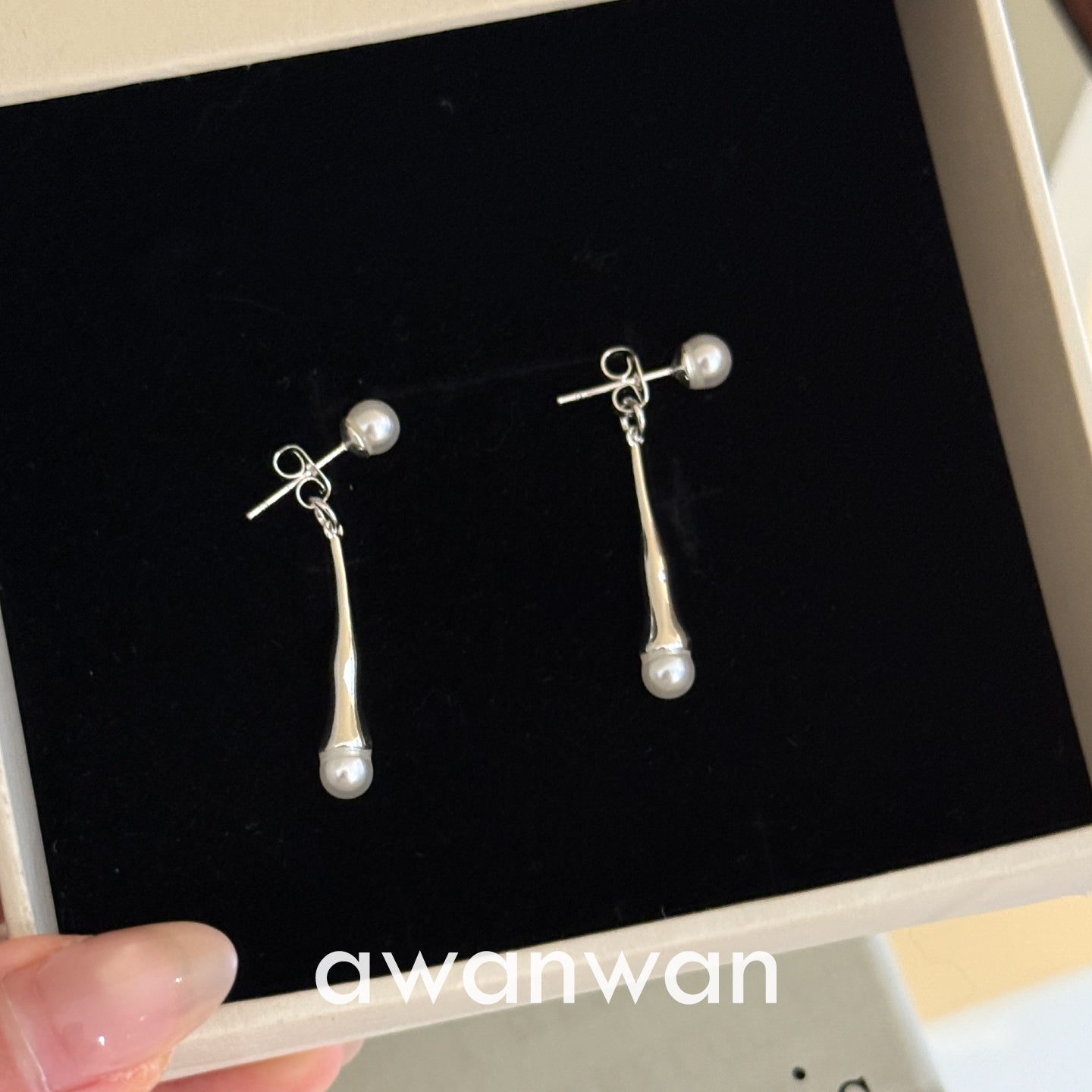 Drop Retro Minority Design Imitation Pearl Daily Tassel Stud Earrings