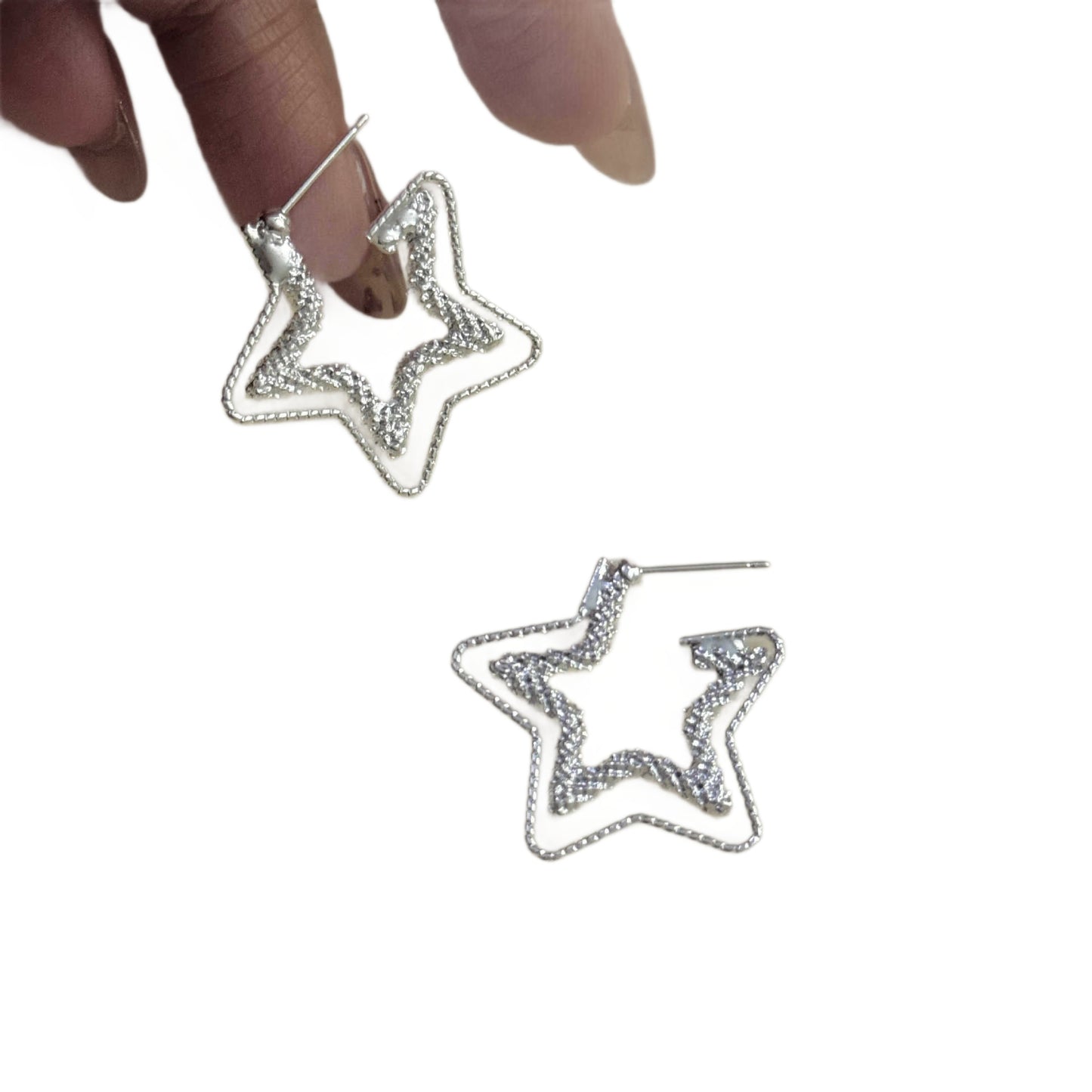 Women's Double Circles Star For Niche Design Light Luxury Everyday Joker Rings