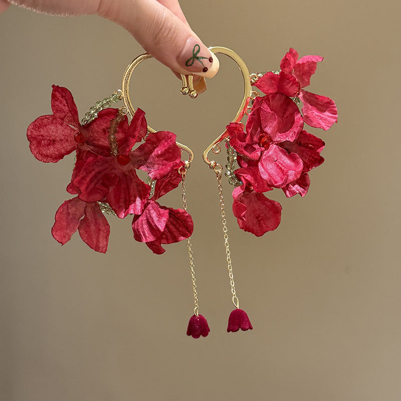 Versatile Popular Flower Ear Vacation Style Earrings