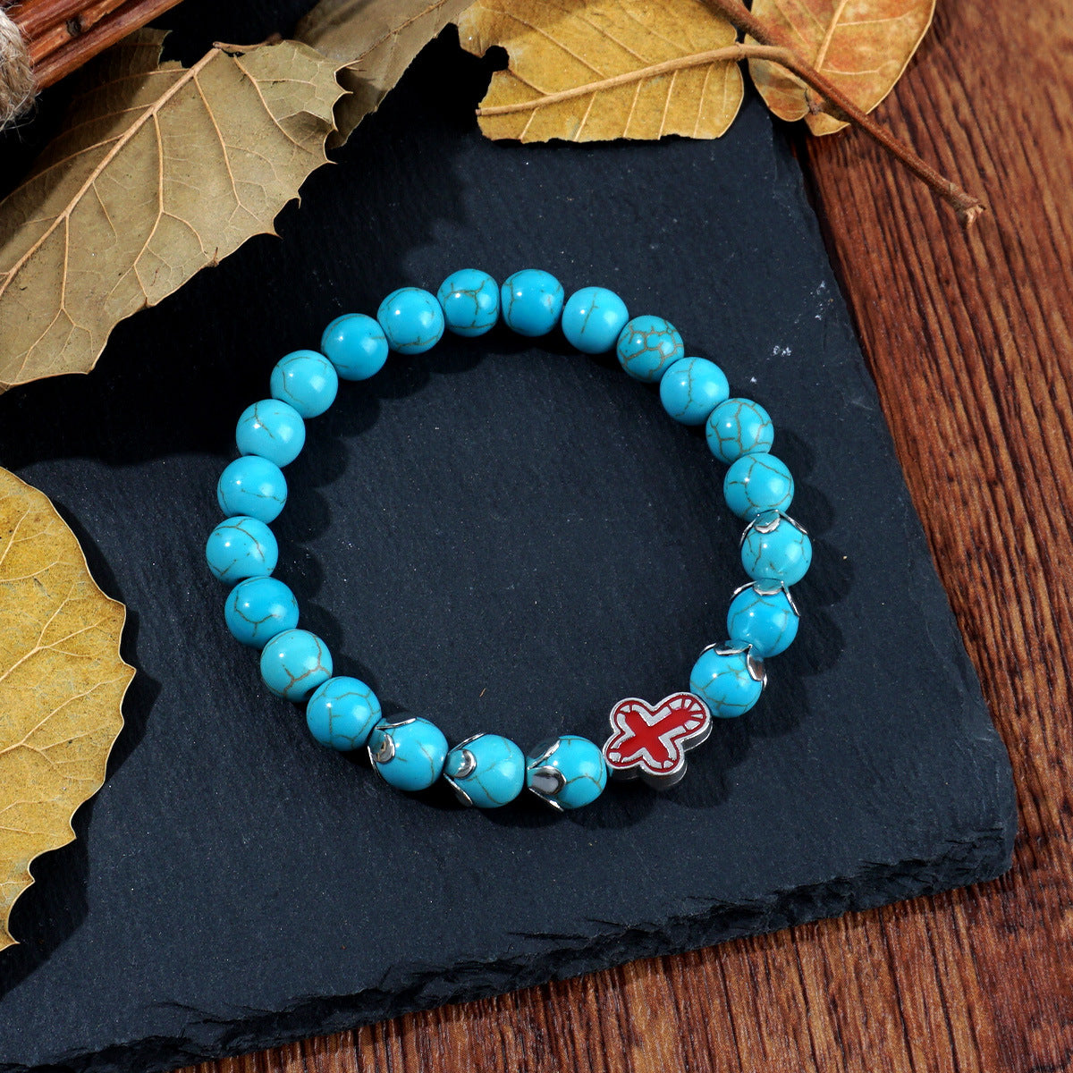Women's Turquoise Cross Niche Design High-grade Simple Bracelets