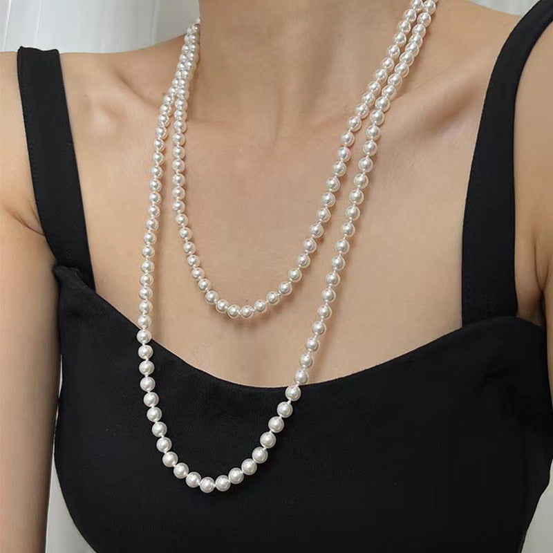 Strong Light Perfect Circle Pearl Female Mild Necklaces