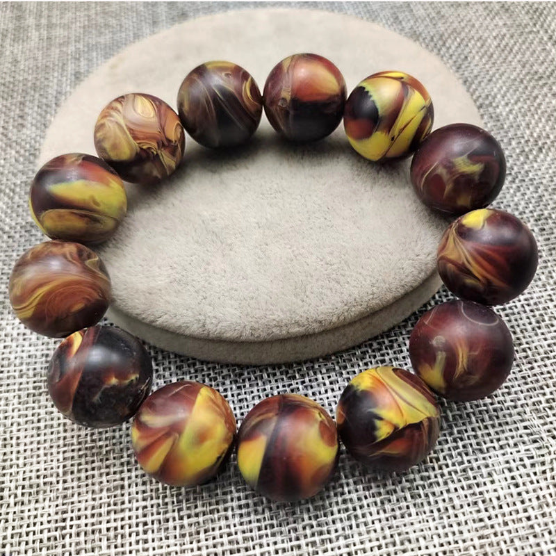 Women's & Men's Mobile Perfume Ambergris Amber Round Beads Aroma Buddha Bracelet
