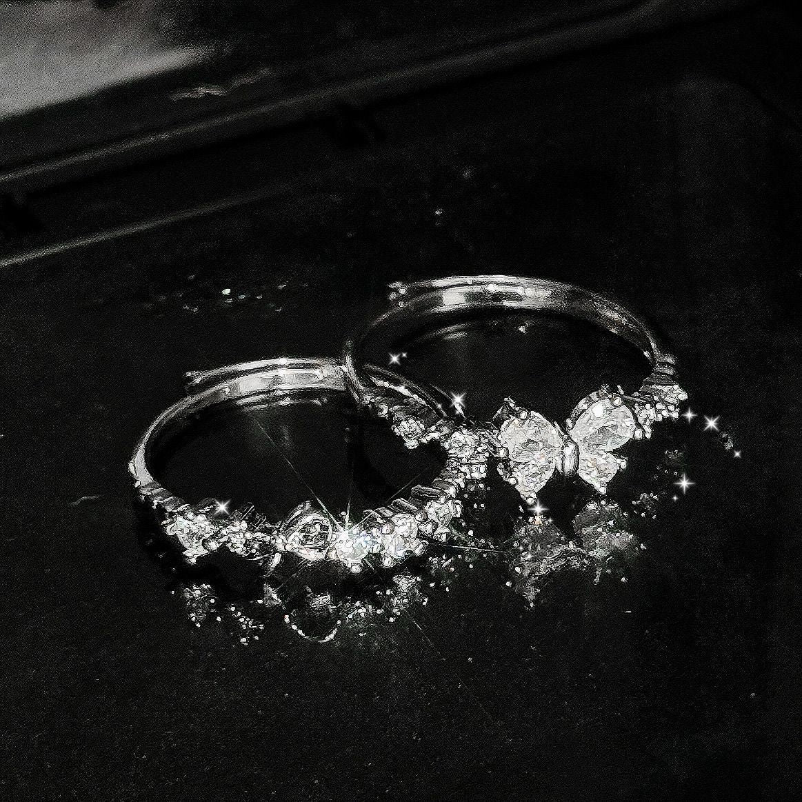 Couple Super Fairy Two People Design Birthday Rings