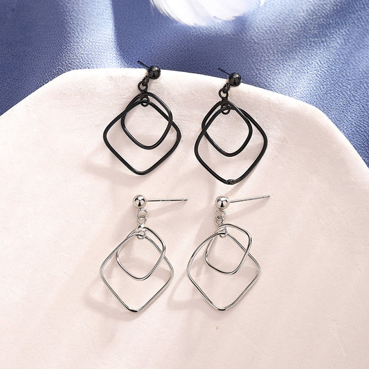 Square Elegant Personalized Cold Style Geometric Earrings