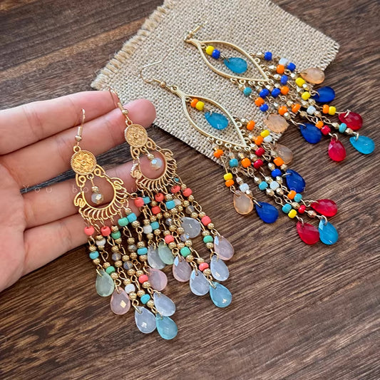 Women's Style Exaggerated Ear Hook Ethnic Retro Earrings