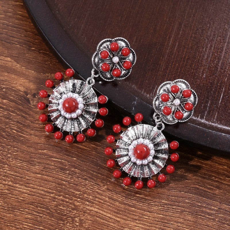 Ethnic Style Bohemian Vintage Turquoise Personalized Earrings