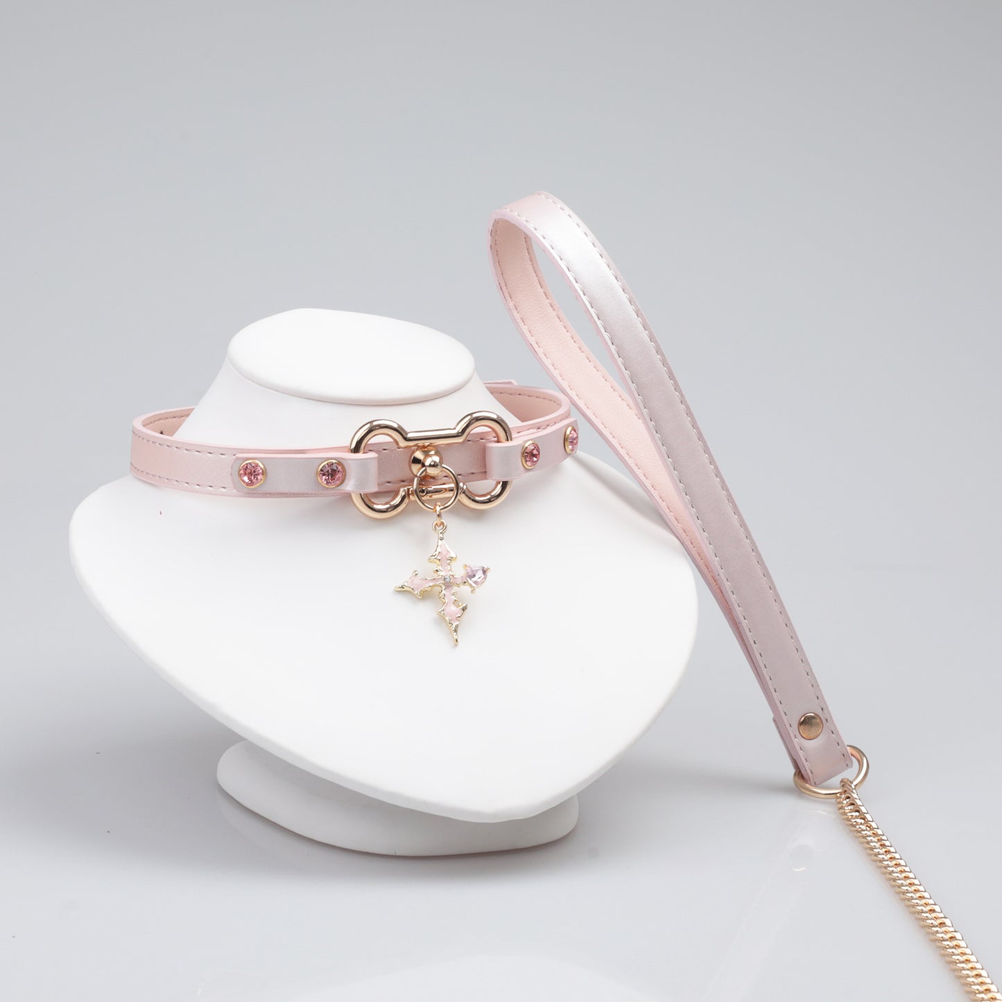 Carve Writing Cross Design Flirting Alternative Traction Adult Fashion Neck Collar