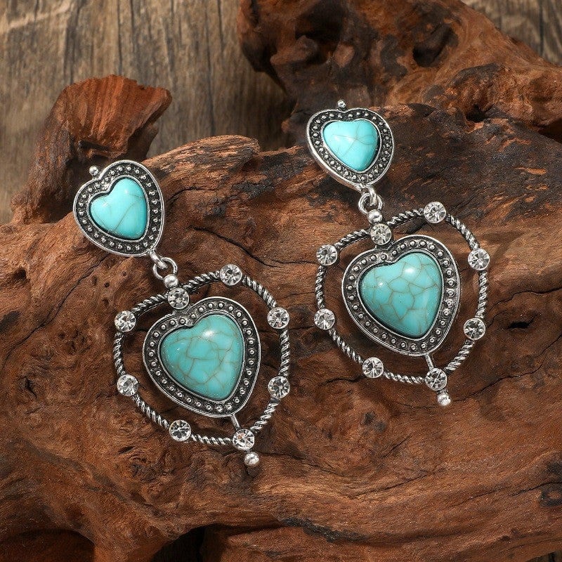 Ethnic Style Bohemian Vintage Turquoise Personalized Earrings