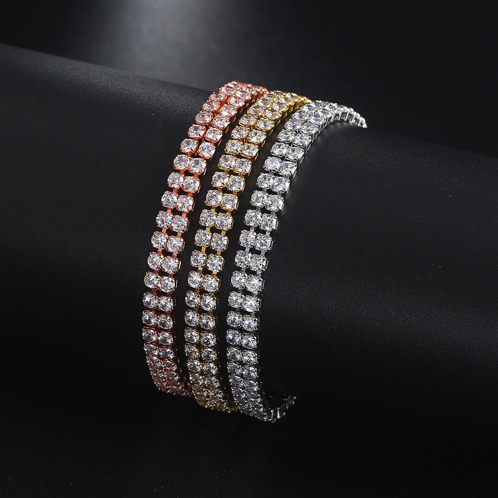 Women's Row Full Zircon Diamond Adjustable Tennis Bracelets