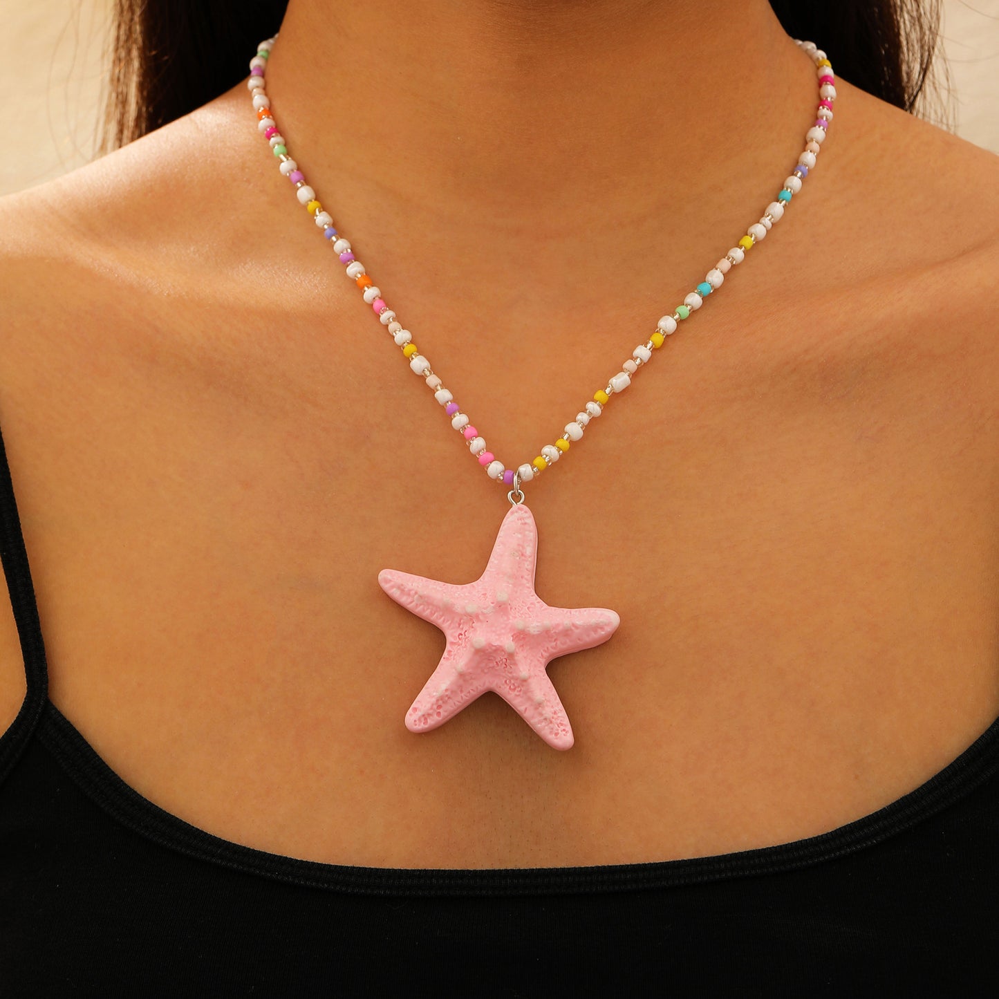 Beach Double Layer Starfish Three-piece Fashion Suit Female Summer Earrings