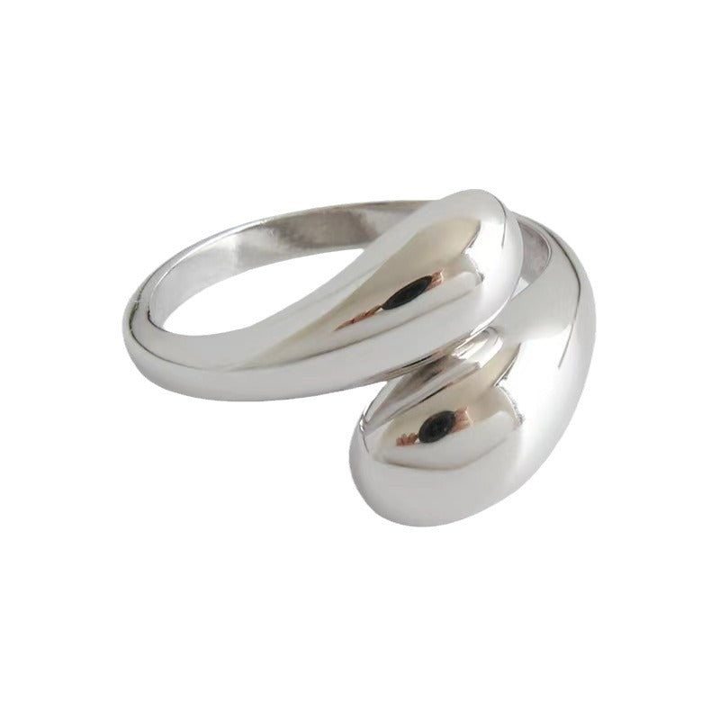 Metallic Water Drop Opening Female Adjustable Rings