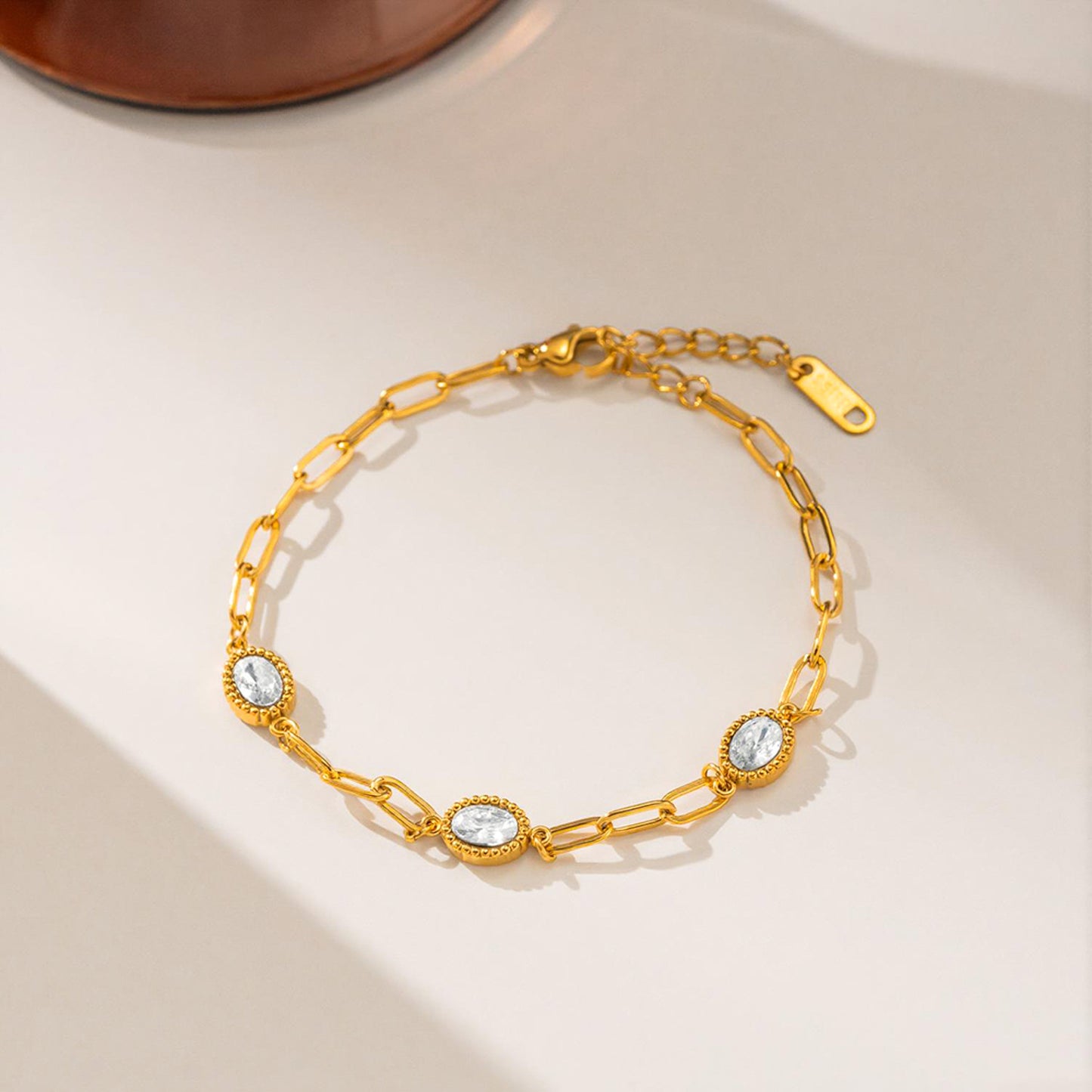 Commodity Titanium Steel Female Light Luxury Simplicity Gold Plated Bracelet