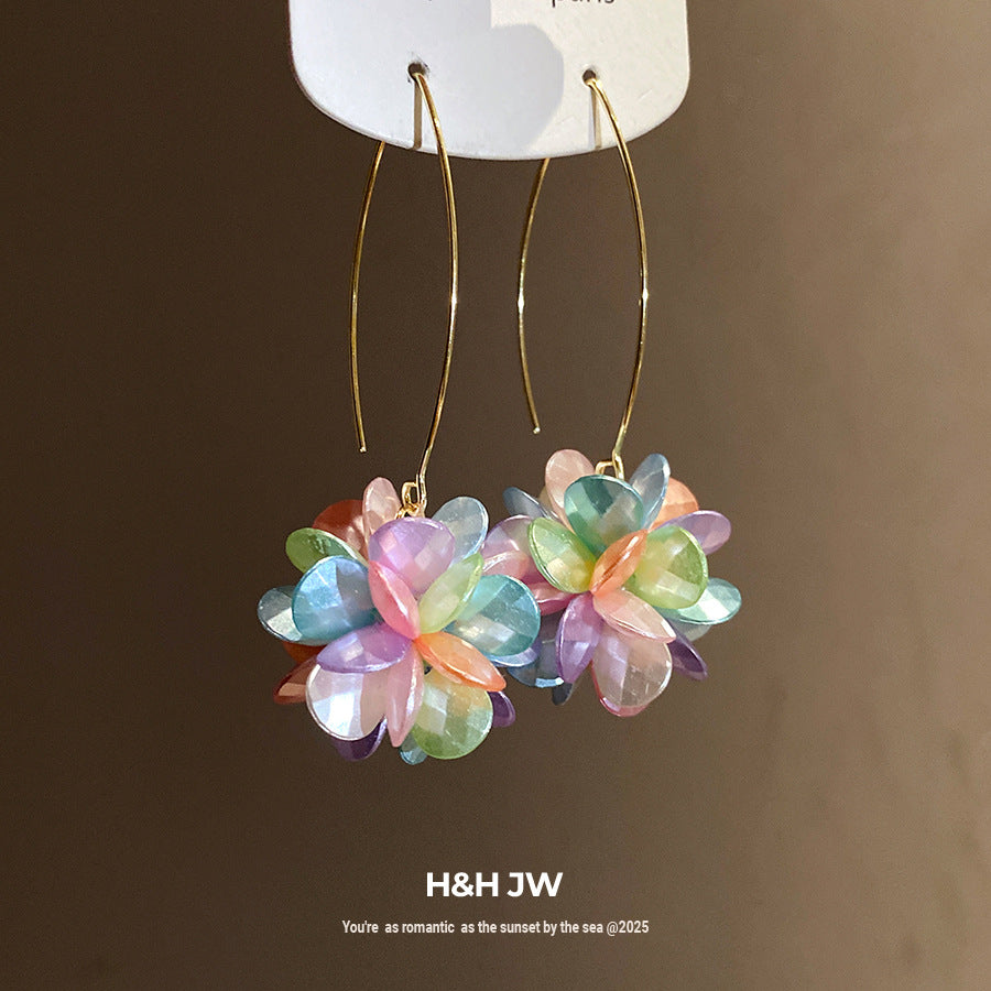 Women's Style Pearl Floral Ball Sweet Fresh Elegant Light Luxury High-grade Earrings