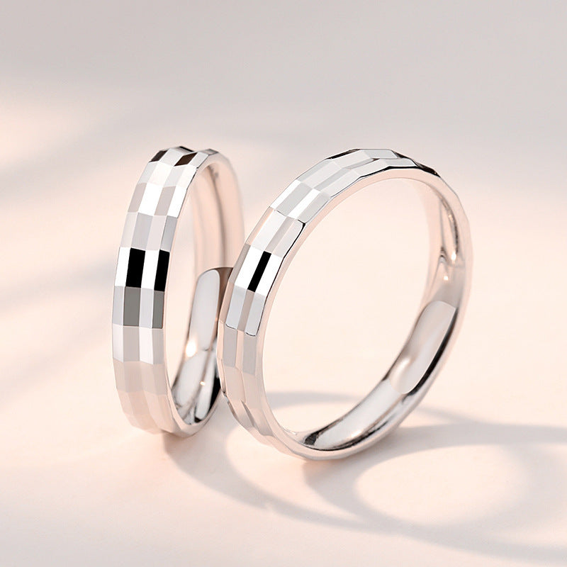 Closed Inner Arc Fashion Female Mesh Mirror Rings