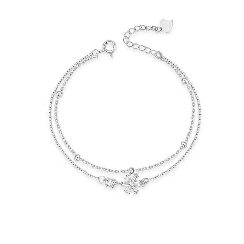 Women's Cherry Blossom For Design Trend Diamond Zircon Bracelet