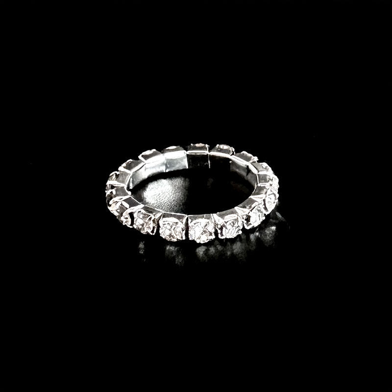 Temperament Single Row Elastic Rhinestone Simple All Match Luxury Bracelets