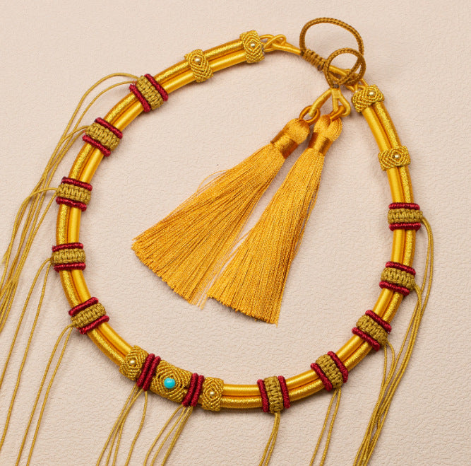 Double Tube Design Longevity Lock Gift Hand-woven Collar