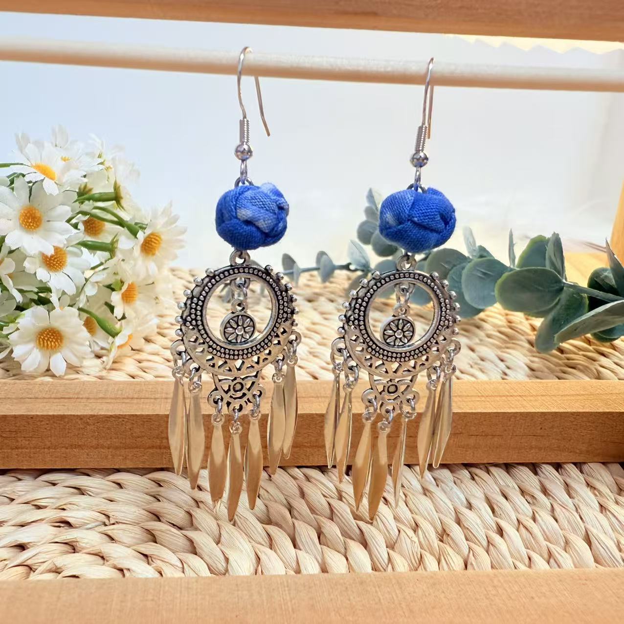 Yunnan Dali Minority Ethnic Style Tassel Southwest Scenic Earrings
