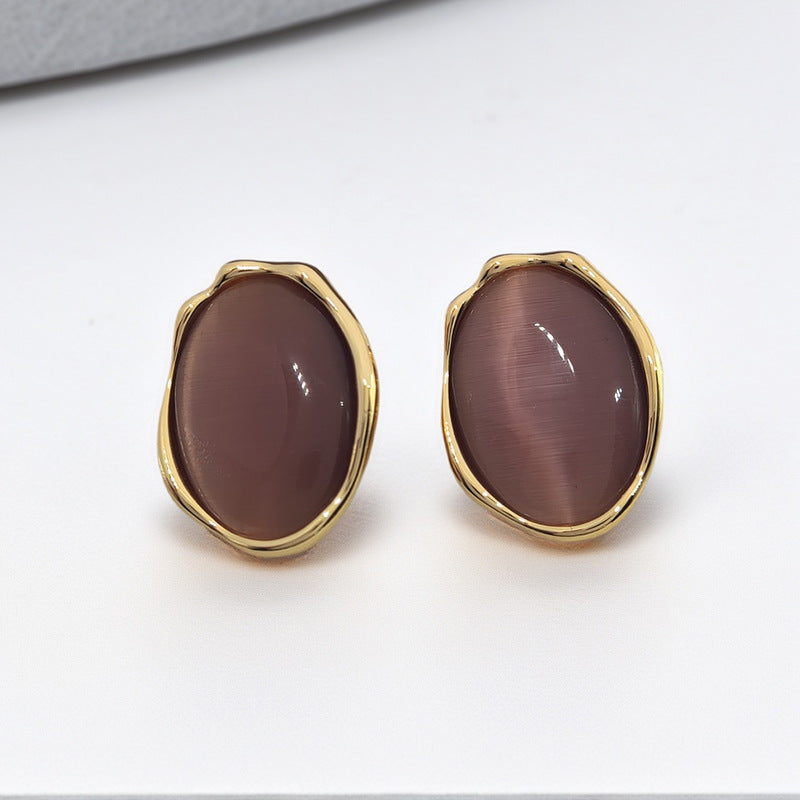 Women's Natural Abalone Shell Ear Light Luxury High Sense Niche Temperament Earrings