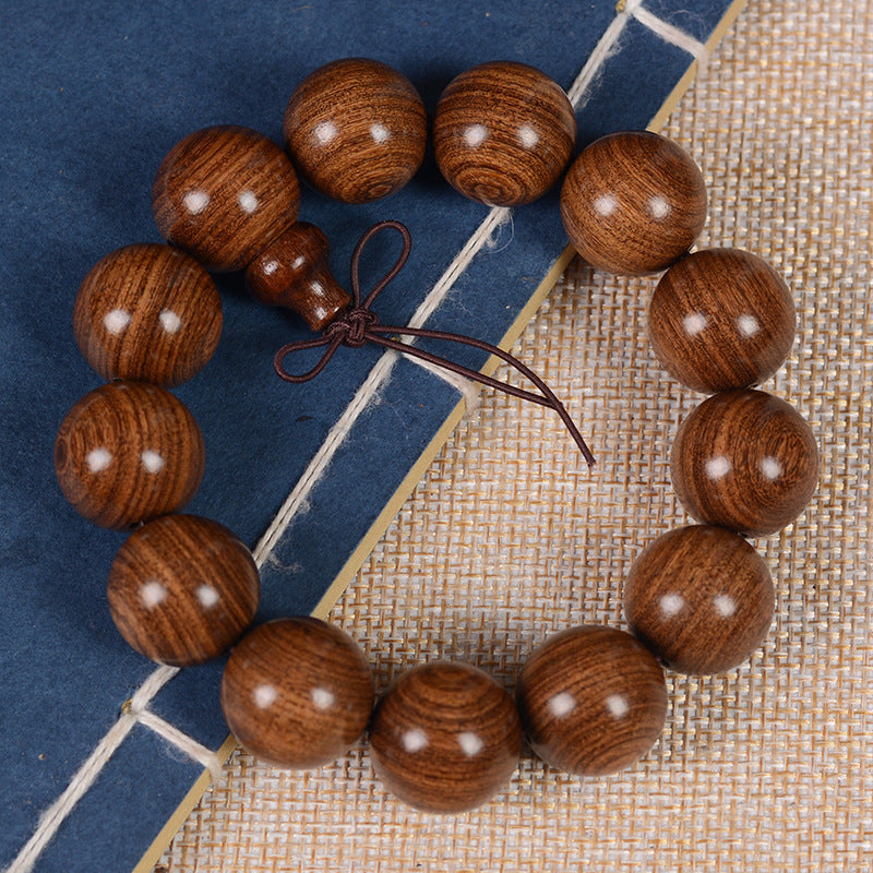 Golden Sandalwood Beads Ebony Wooden Bead Bracelet