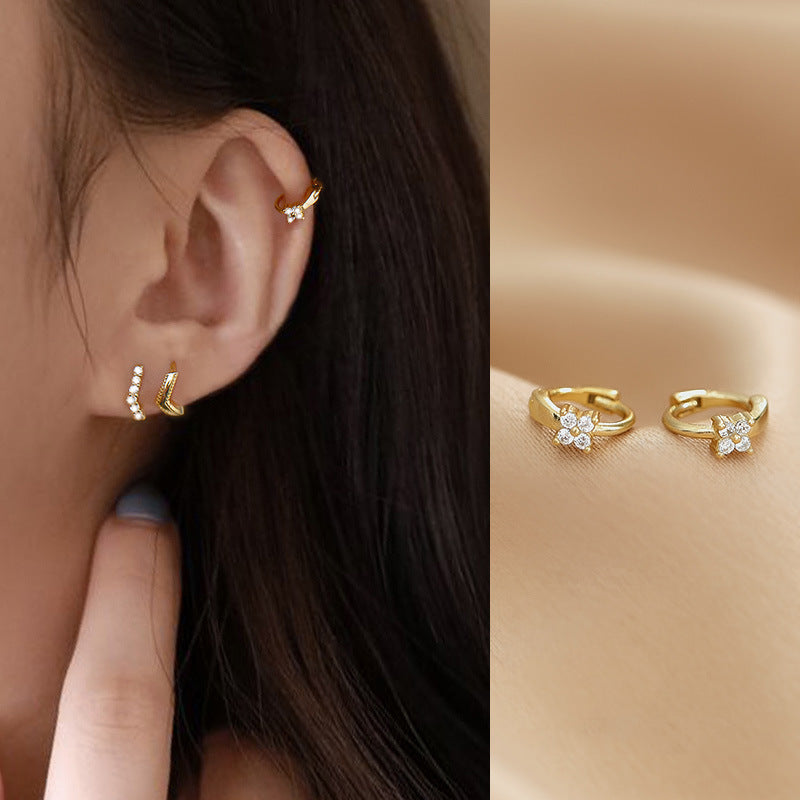 Women's Design Sense Temperamental Niche Small Bone Stud Earrings