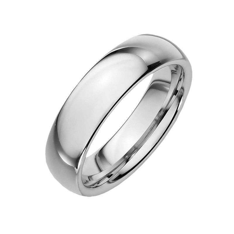 Women's & Men's Inner Outer Arc Stainless Steel Fashion Ring