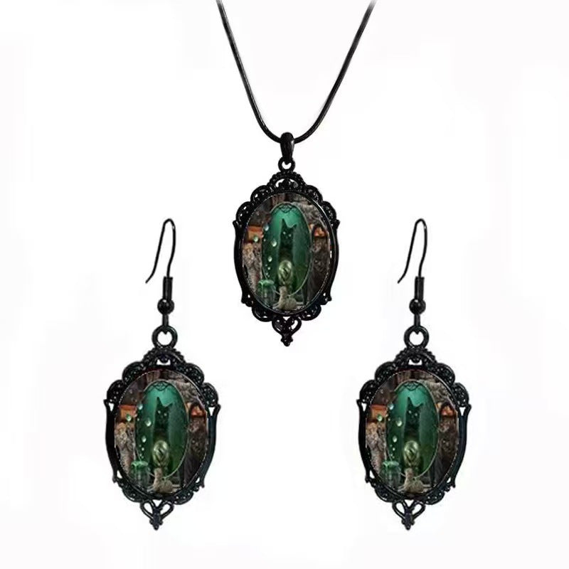 Fashion Elegant Glass Suite Romantic Gift Jewelry Set